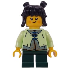 Kid, Yellowish Green Torso, Dark Green Legs, Black Hair (fig-017042)