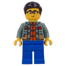 Dad, Sand Green Torso, Blue Legs Black Hair (fig-017045)