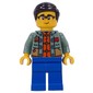Dad, Sand Green Torso, Blue Legs Black Hair