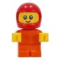 Baby, Racer, Reddish Orange Body, Red Helmet