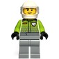 Race Driver, Lime Jacket, Light Bluish Gray Legs, White Helmet
