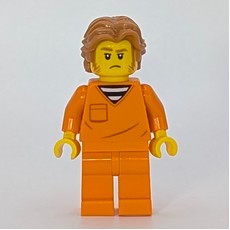 Criminal, Orange Prison Jumpsiut, Medium Nougat Hair (fig-017096)