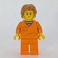 Criminal, Orange Prison Jumpsiut, Medium Nougat Hair