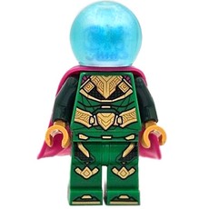 Mysterio, Green Outfit, Opal Trans-Light Blue Helmet, Plastic Cape (fig-017275)