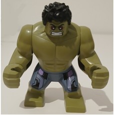 Hulk (Big Fig), Olive Green, Black Hair, Removable Head, Sand Blue Pants, Red Eyes (fig-017278)