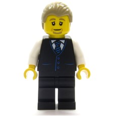 Air Traffic Controller, Black Suit, Dark Tan Hair (fig-017300)