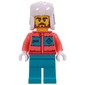Arctic Explorer, Coral Torso, Dark Turquoise Legs, Dark Blue Ushanka