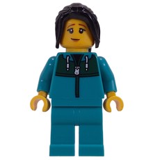 Astronaut, Dark Turquoise Jumpsuit, Black Hair (fig-017380)
