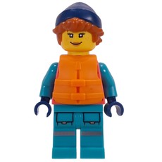 Arctic Explorer, Coral Torso, Dark Turquoise Legs, Dark Blue Beanie, Life Vest (fig-017384)