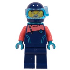 Arctic Explorer, Dark Blue Wetsuit, Helmet, Dark Turquoise Airtanks (fig-017385)