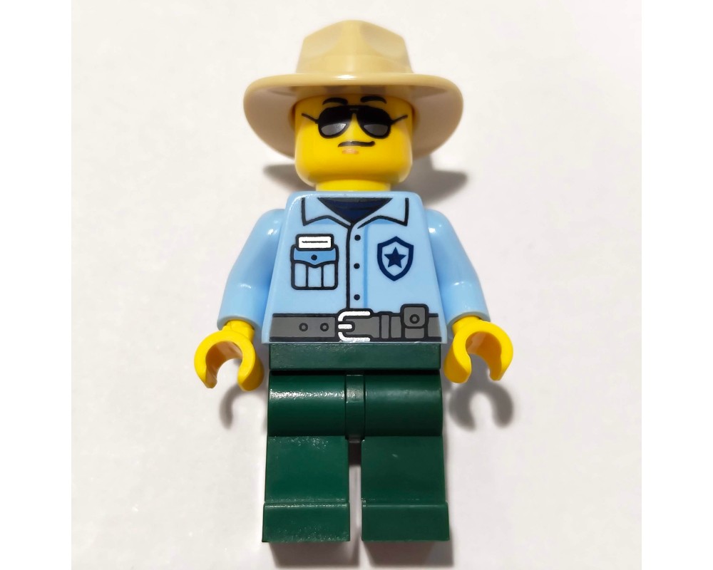 LEGO Set fig-017439 Ranger, Bright Light Blue Torso, Dark Green Legs ...