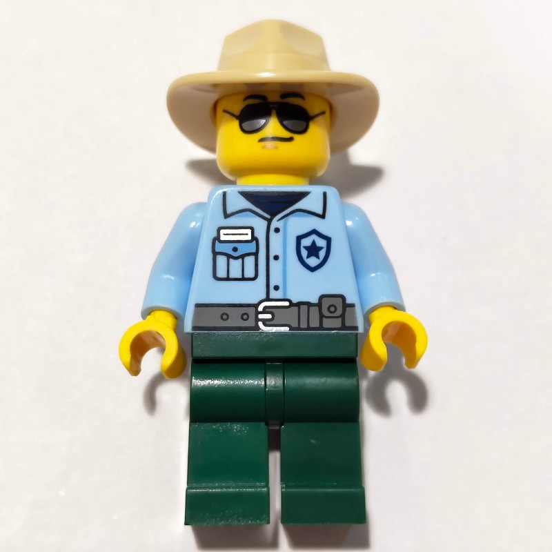 LEGO Set fig-017439 Ranger, Bright Light Blue Torso, Dark Green Legs ...