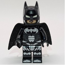Batman, Black Suit, Black Cape and Cowl, Silver Logo, Printed Cowl (fig-017492)