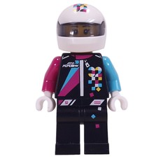 F1 ACADEMY Driver, Black Suit, White Helmet (fig-017512)
