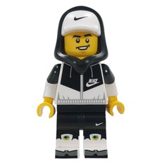 Black/White Nike Outfit, Hood with Cap (fig-017528)