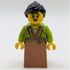 Lime Robes, Medium Nougat Dress, Black Hair (fig-017609)