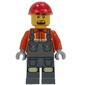 Construction Worker, Dark Bluish Gray Overalls