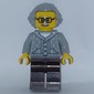 Man, Light Bluish Gray Cardigan, Dark Brown Legs, Light Bluish Gray Hair