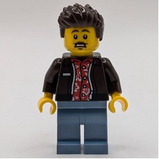 Man, Dark Brown Jacket, Sand Blue Legs, Dark Brown Hair (fig-017780)
