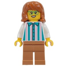 Ice Cream Server, White Shirt, Medium Nougat Legs, Dark Orange Hair (fig-017793)