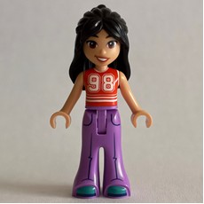 Liann, Reddish Orange Top, Lavender Pants (fig-017831)