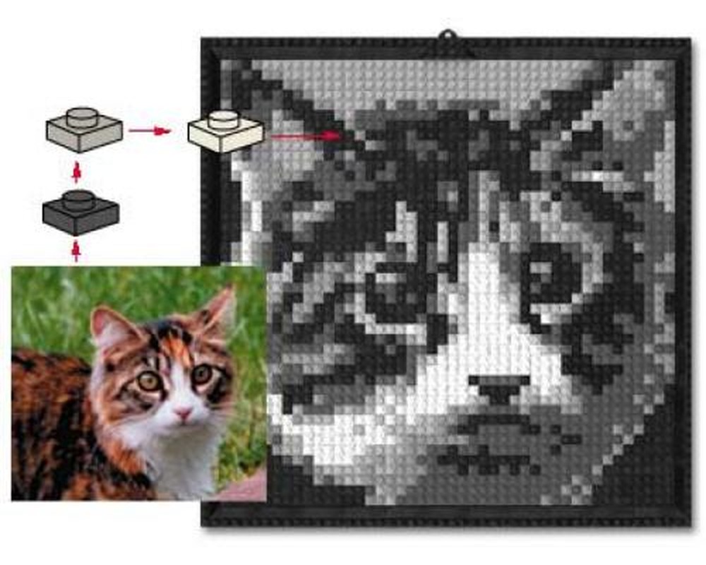 LEGO Set k34431-1 Lego Mosaic Cat (2003 Sculptures > Mosaic