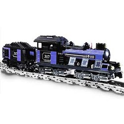 Large Train Engine with Tender Blue