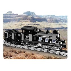 Large Train Engine with Tender Gray