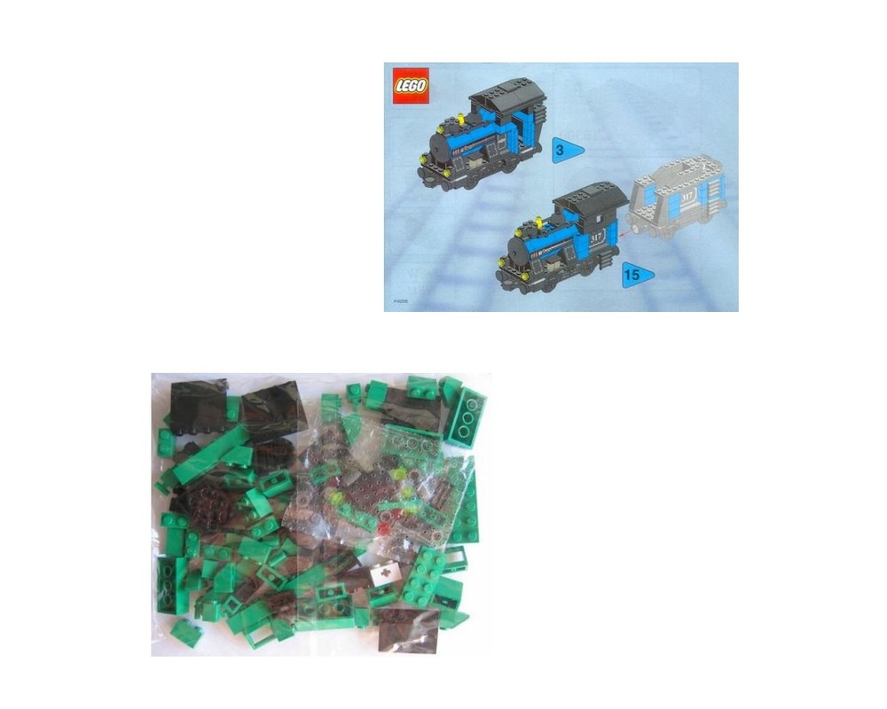 LEGO Set KT3041 Small Train Engine Green (2001 Train > 9V