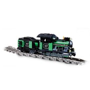 Small Train Engine with Tender Green