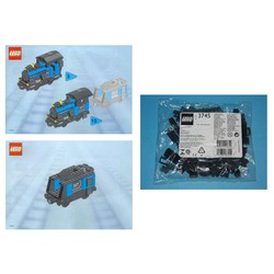 Small Train Engine with Tender Black
