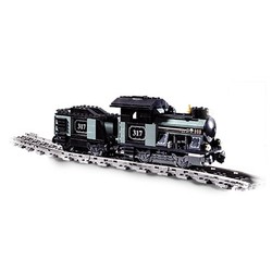 Small Train Engine with Tender Gray