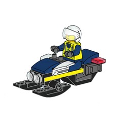 Police on Snowmobile