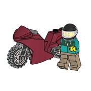 Stunt Rider with Motorcycle