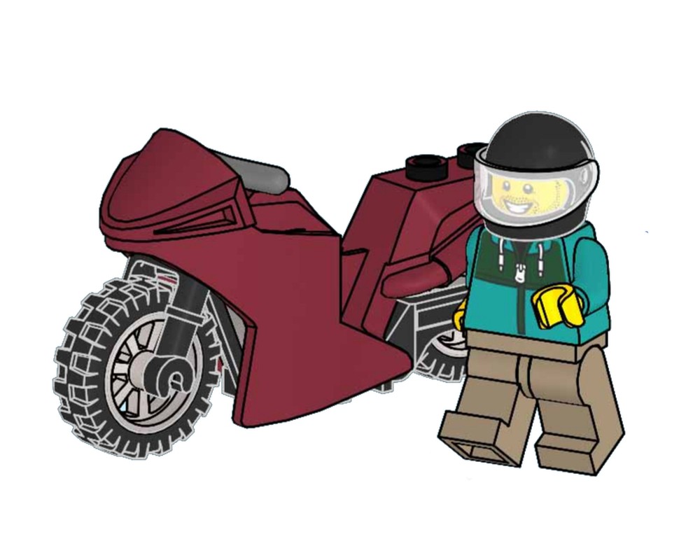LEGO Set L0002222-1 Stunt Rider with Motorcycle (2026 City > Traffic ...