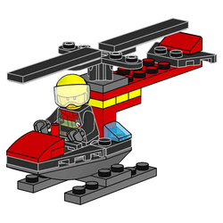 Firefighter with Helicopter