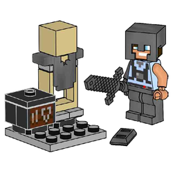 Smith with Smithing Table, Netherite Armor and Armor Stand