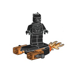 Black Panther with Hoverboard