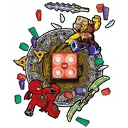 Ninjago Brick Night Light and Wall Decals - Kai