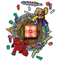 Ninjago Brick Night Light and Wall Decals - Kai