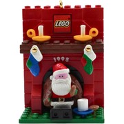 Hallmark Keepsake Christmas Tree Ornament - 1995 Fireplace with Santa