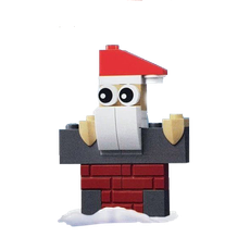 Santa In A Chimney (set SANTACHIMNEY-1)