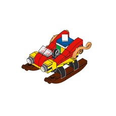 Rocket Sleigh Ornament (set SLEIGHORNAMENT-1)
