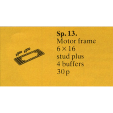 Train Motor Plate with Buffers (set Sp13-1)