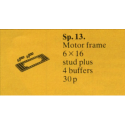 Train Motor Plate with Buffers
