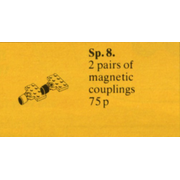 Magnetic Train Couplers with Plates