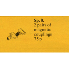 Magnetic Train Couplers with Plates (set Sp8-1)