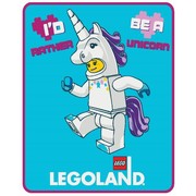 LEGOLAND Unicorn Girl Wishes Plush Throw