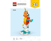 LEGO Creator, Magical Unicorn (31140), Unicorn, Aft Left View