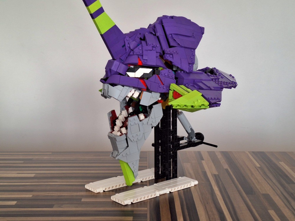 LEGO MOC-240114 Eva 01 head - Evangelion by Bricking_art